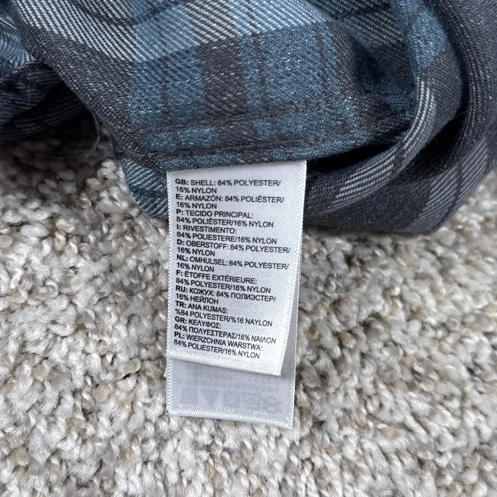 The North Face Shirt‎ Mens Large Blue Grey Plaid Button Down Long Sleeve
